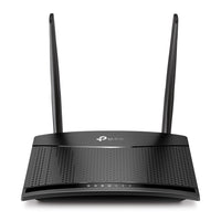 TP-Link TL-MR100 4G LTE router — front angle view