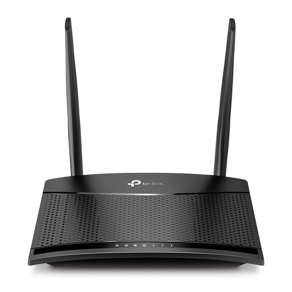 TP-Link TL-MR100 4G LTE router — front angle view