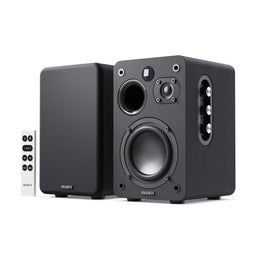 Majority D70X Active Powered Bookshelf Speakers, Black | 1000003080