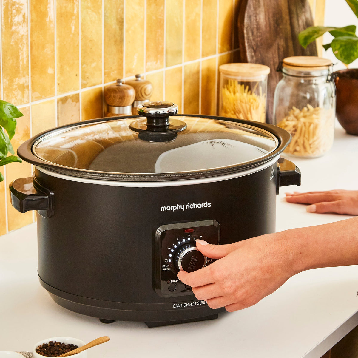 Morphy Richards Slow Cooker Easy Time 6.5L Black product image
