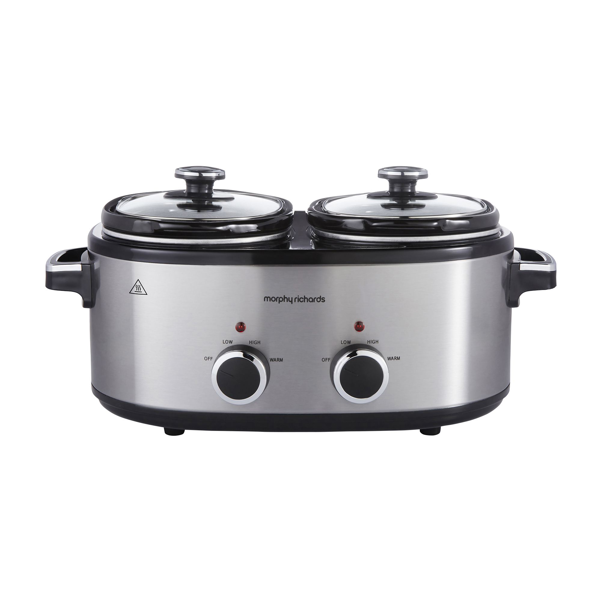Morphy Richards Slow Cooker DuoServe 3.8L Brushed Stainless Steel product image