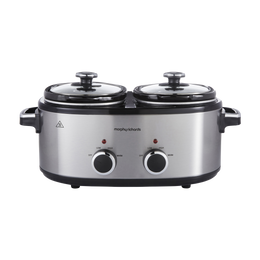 Morphy Richards Slow Cooker DuoServe 3.8L Brushed Stainless Steel | 462000