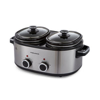 Morphy Richards Slow Cooker DuoServe 3.8L Brushed Stainless Steel product image
