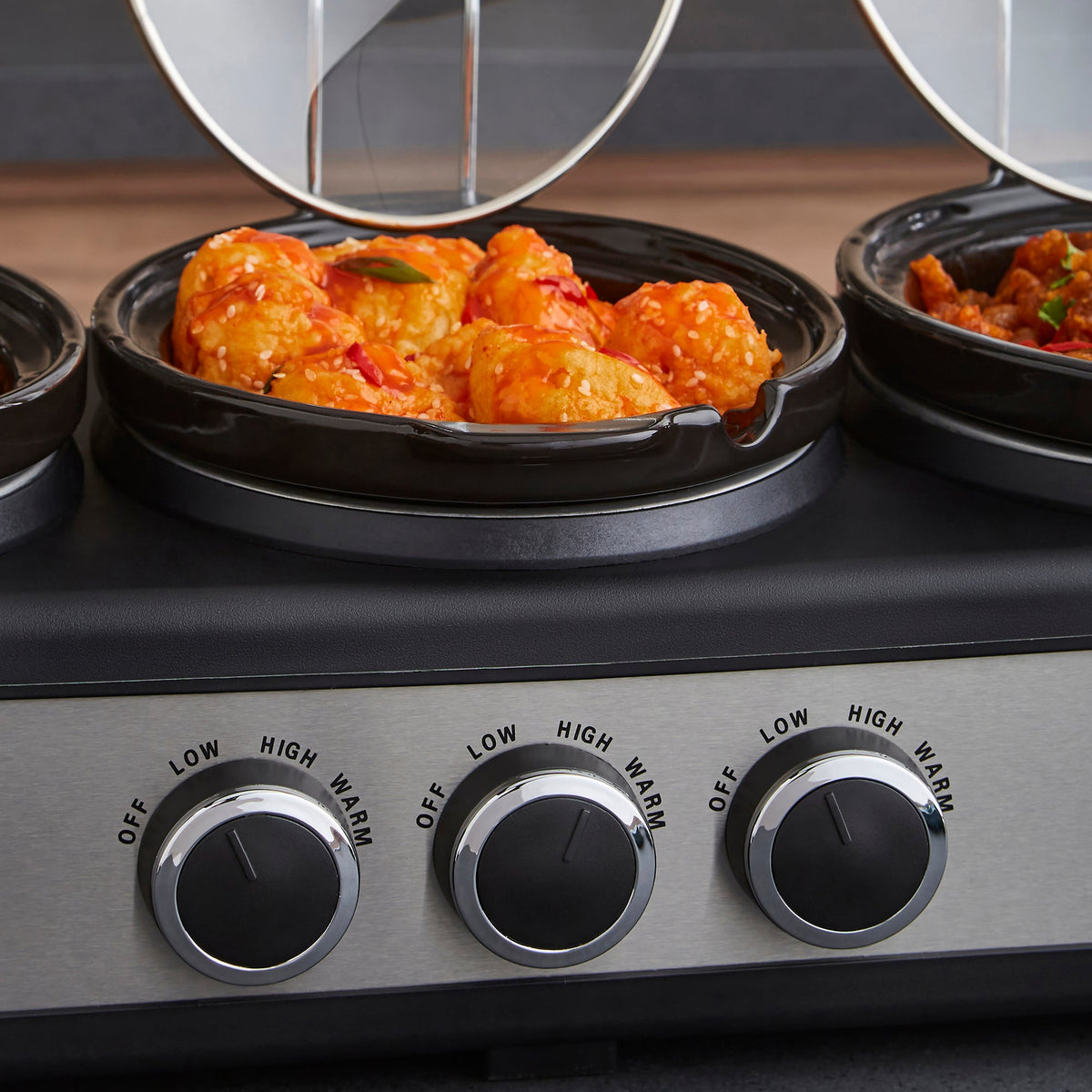 Morphy Richards Slow Cooker TrioServe 3.9L Stainless Steel product image