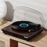 Majority Moto Bluetooth Turntable, Walnut - official product image