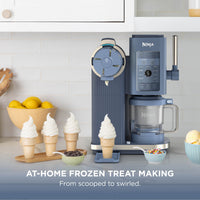 Ninja CREAMi Scoop & Swirl Soft Serve Maker - Navy - at-home frozen treat making