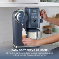 Ninja CREAMi Scoop & Swirl Soft Serve Maker - Navy - easy soft serve at home