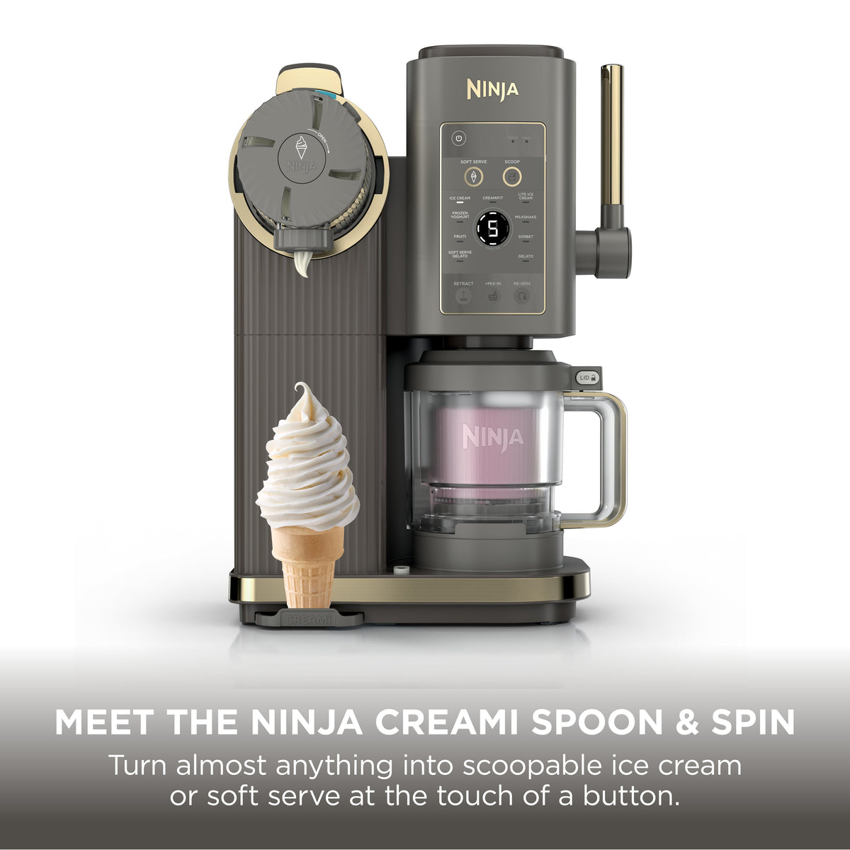 Ninja CREAMi Scoop & Swirl Soft Serve Maker - Mocha - meet the CREAMi Scoop & Swirl