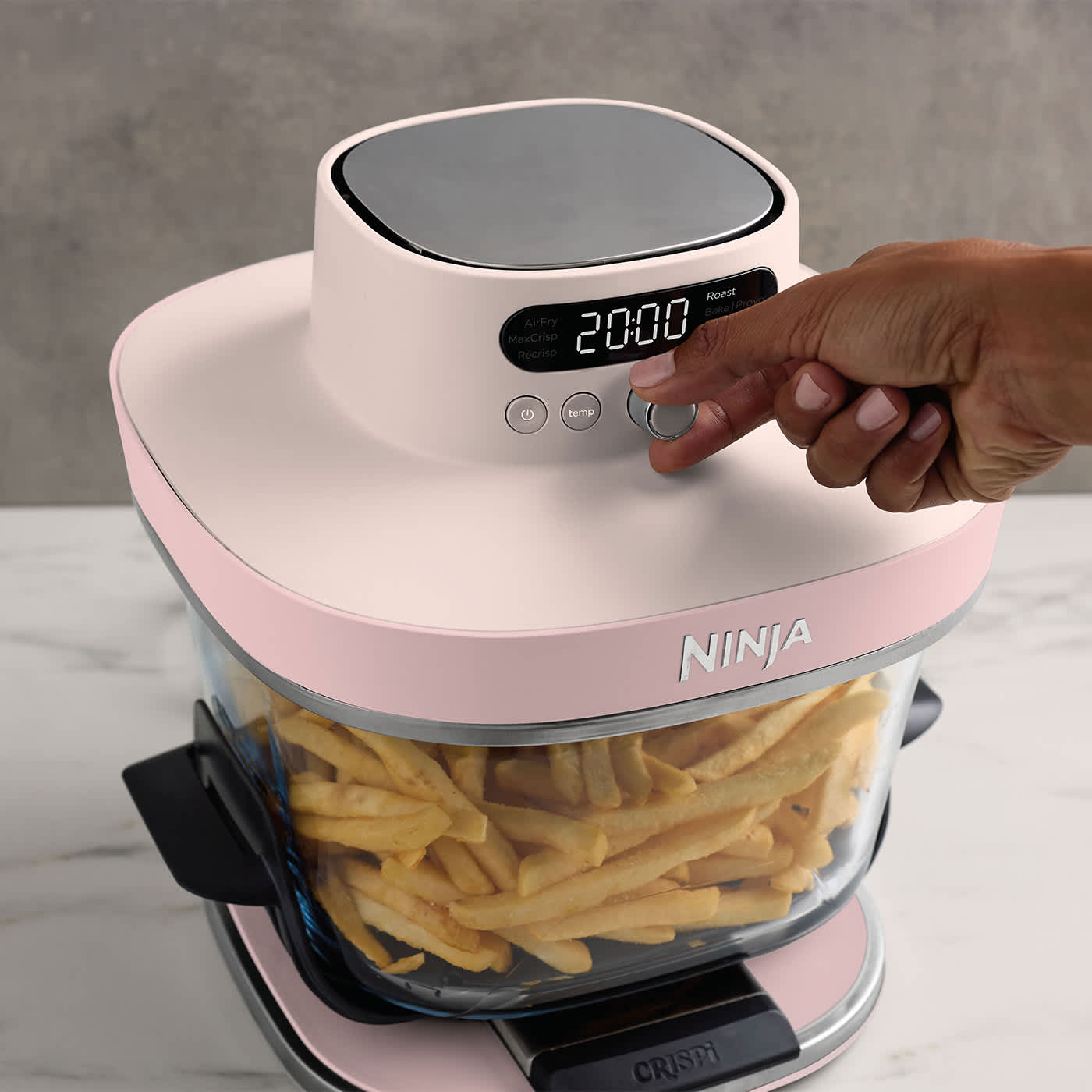 Ninja CRISPi PRO 7-in-1 Glass Air Fryer Rose Quartz product image