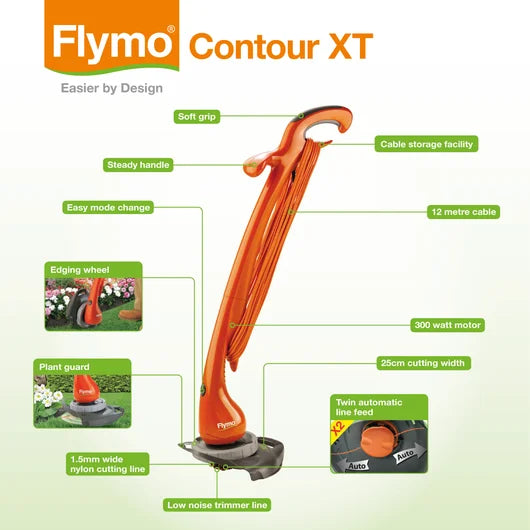 Flymo Contour XT | 9669523-01 Flymo Grass Trimmer Euronics Ireland