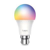 Tapo L535B smart Wi-Fi light bulb, multicolour, B22 — single bulb product view with bayonet base