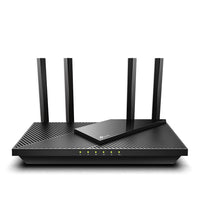 TP-Link Archer AX55 Wi-Fi 6 router — front angle view, dark background