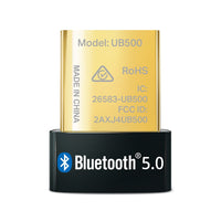 TP-Link UB500 Bluetooth 5.0 Nano USB Adapter — product view showing Model and Bluetooth 5.0 labels