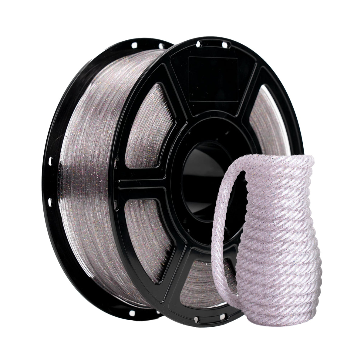 Flashforge PLA Sparkle 3D Printing Filament 1.75mm 1kg - Clear - 1kg spool