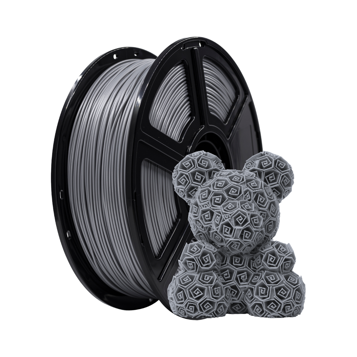 Flashforge PLA Basic 3D Printing Filament 1.75mm 1kg - Silver - 1kg spool