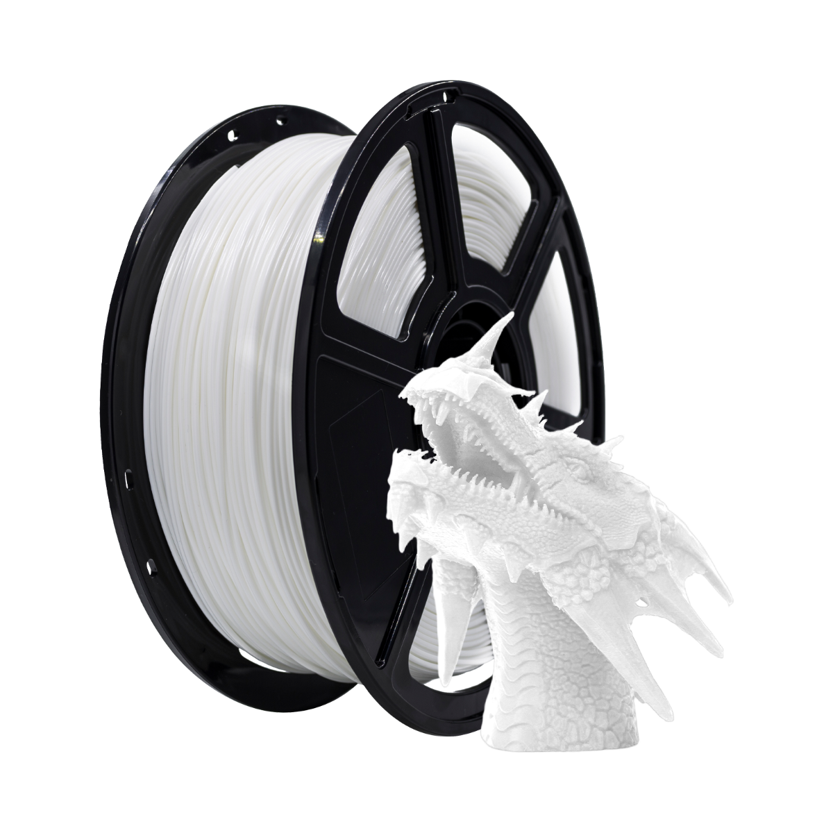 Flashforge PLA Basic 3D Printing Filament 1.75mm 1kg - White - 1kg spool