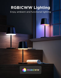 Govee Table Lamp Classic Cordless Smart Table Lamp Black - official product image