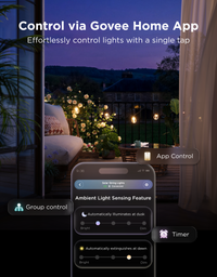 Govee Outdoor Solar RGBICW String Lights 10m - official product image