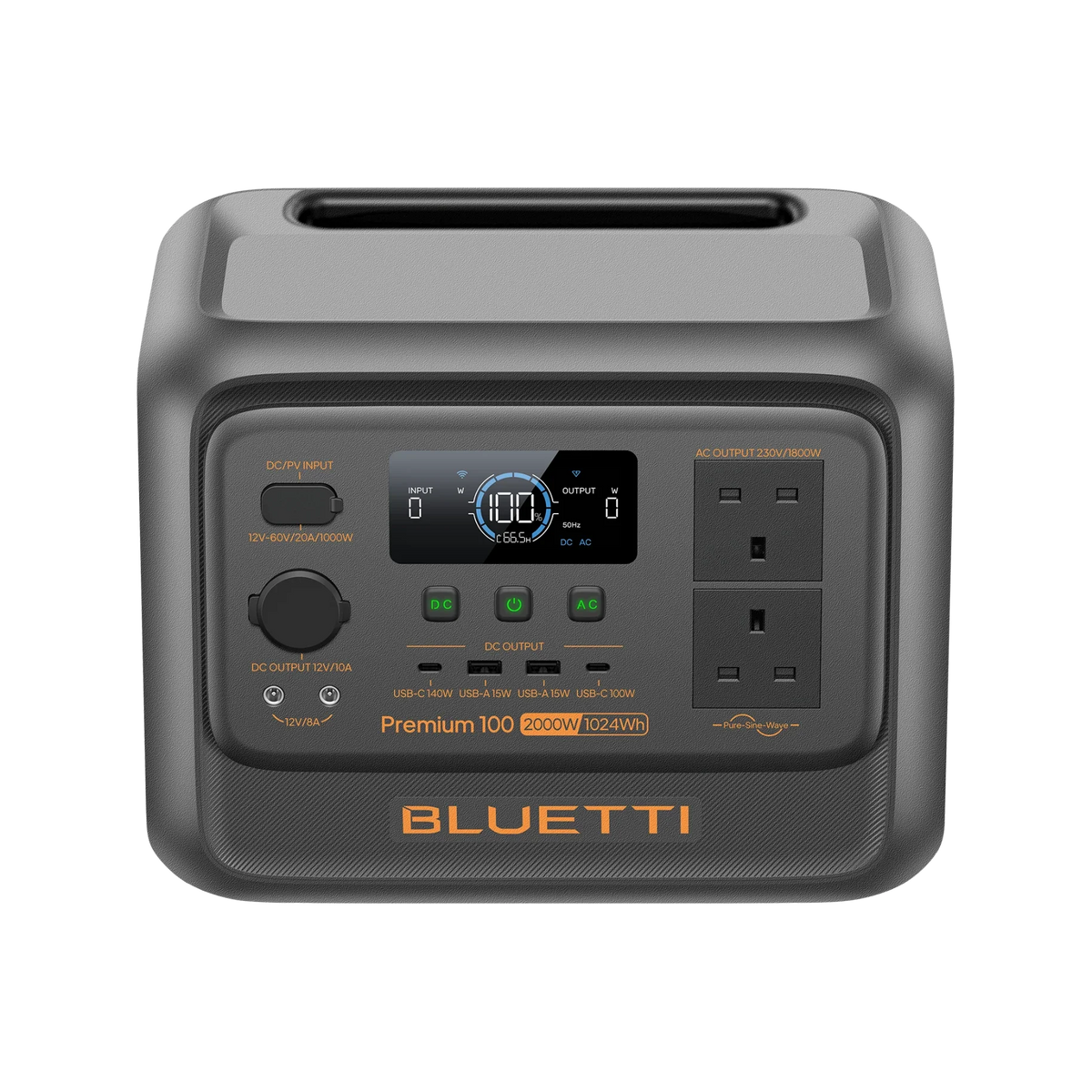 BLUETTI Premium 100 V2 1,024Wh 1,800W Portable Power Station - high angle view