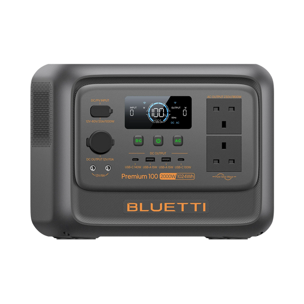 BLUETTI Premium 100 V2 1,024Wh 1,800W Portable Power Station - front view