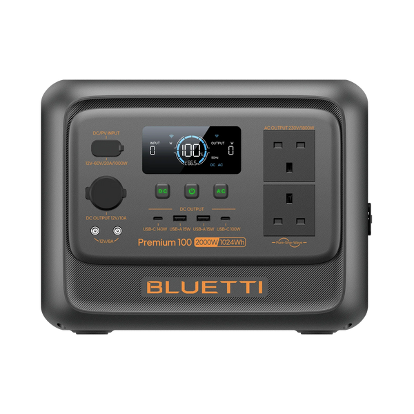 BLUETTI Premium 100 V2 1,024Wh 1,800W Portable Power Station - front view