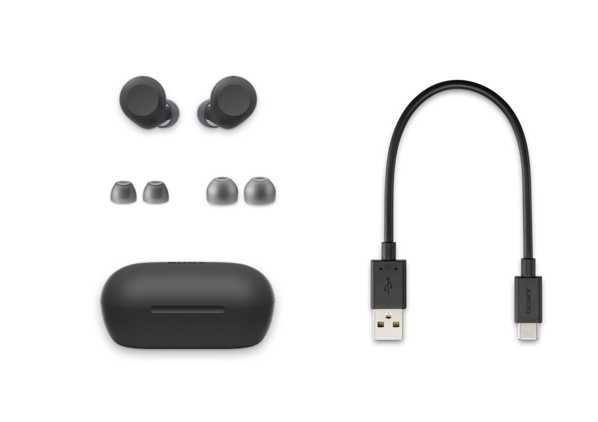 Sony WF-C710N Noise Cancelling True Wireless Earphones - Black - product view