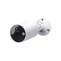 Tapo C410 wire-free indoor/outdoor security camera with wall-mount bracket, three-quarter view (single-unit detail shot)