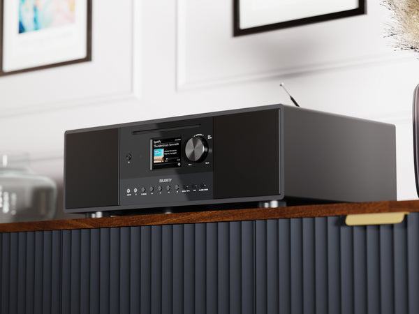 Majority Quadriga Internet Radio Music System with CD, Black - official product image