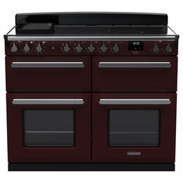 Rangemaster Estel Deluxe 110cm Induction Range Cooker - Bordeaux with Chrome Trim | ESDLB110EIPBOR/CM1