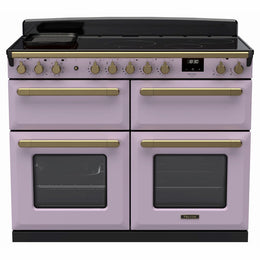 Rangemaster Estel Deluxe 110cm Induction Range Cooker - Heather with Brass Trim | ESDLB110EIPHTH/AB1