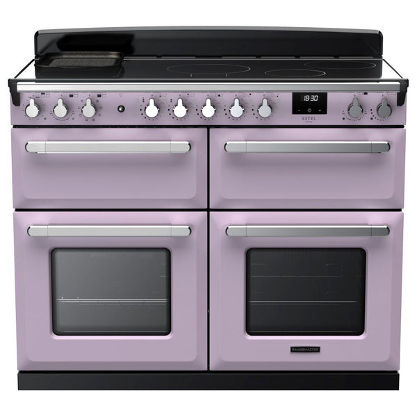 Rangemaster Estel Deluxe 110 Induction range cooker in Heather with Chrome trim