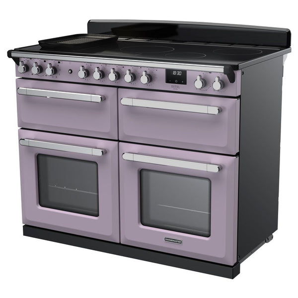 Rangemaster Estel Deluxe 110 Induction range cooker in Heather with Chrome trim