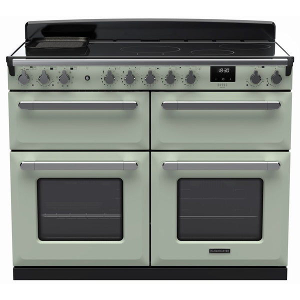Rangemaster Estel Deluxe 110 Induction range cooker in Mint with Chrome trim