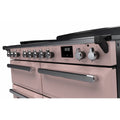 Rangemaster Estel Deluxe 110 Induction range cooker in Pale Pink with Chrome trim