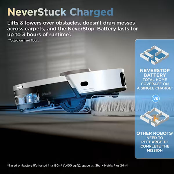 Shark ThermaCharged PowerDetect 2-in-1 Vac & Mop Robot Vacuum White product image