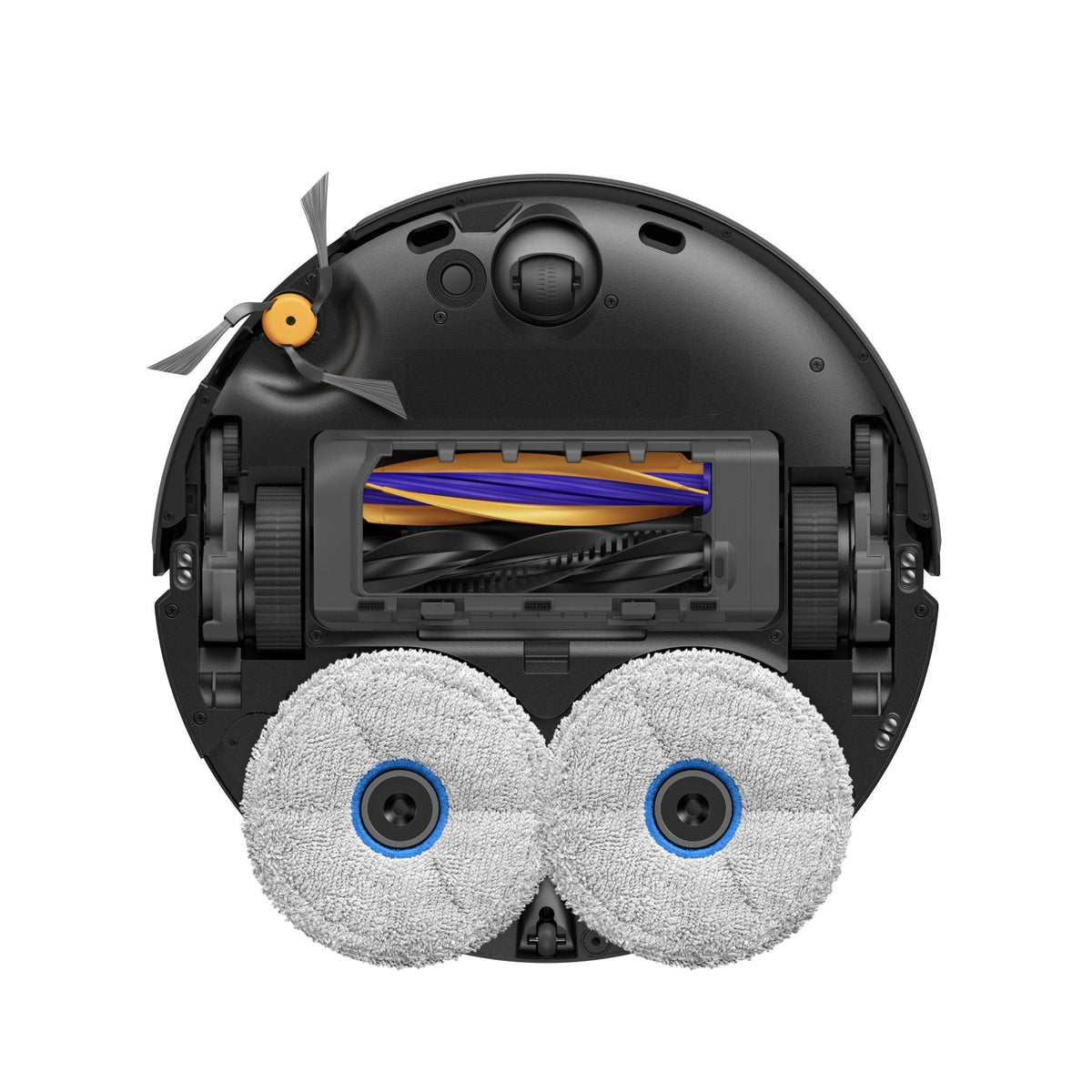 Dreame X60 Pro Ultra Complete Robot Vacuum Cleaner and Mop - Black - robot underside with DuoBrush and mops