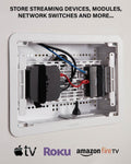 SANUS 17" TV Media In-Wall Box White - official product image