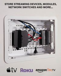 SANUS 17" TV Media In-Wall Box White - official product image