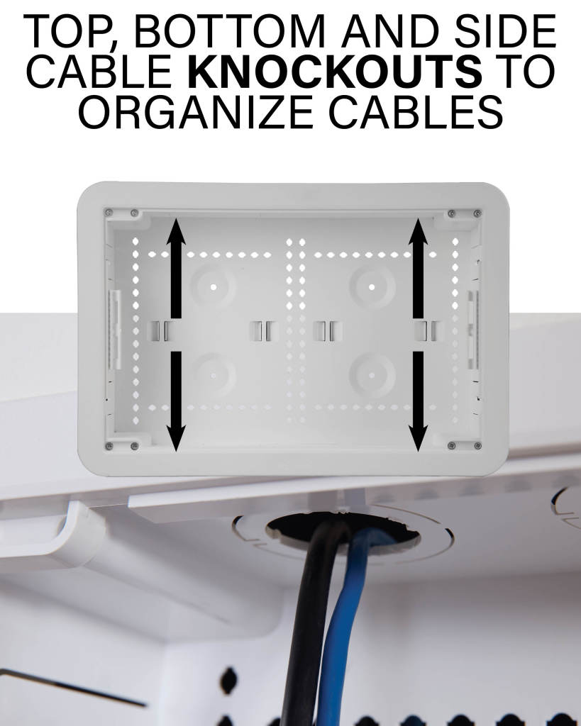 SANUS 9" TV Media In-Wall Box White - official product image