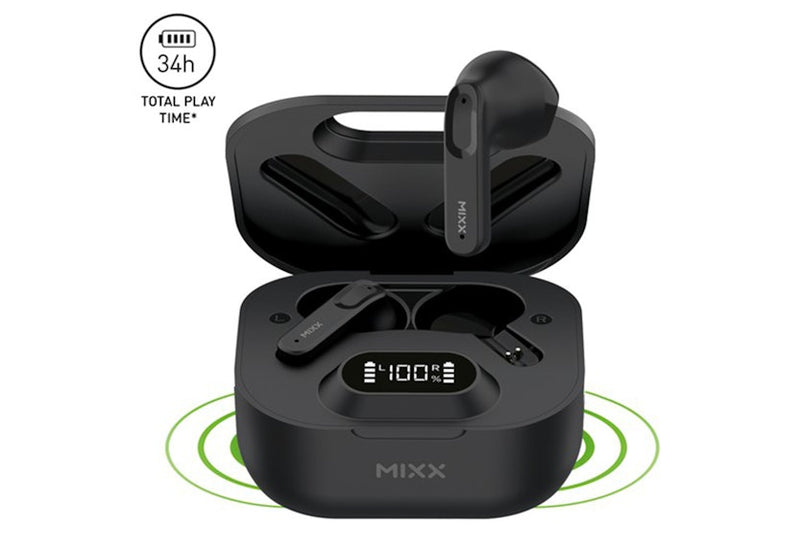 Mixx StreamBuds Hybrid Charge 2 TWS Black¬† | SBHB-02-BK-435