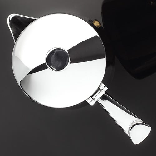 Stellar Art Deco Espresso Maker SC64 top-down lid and handle view
