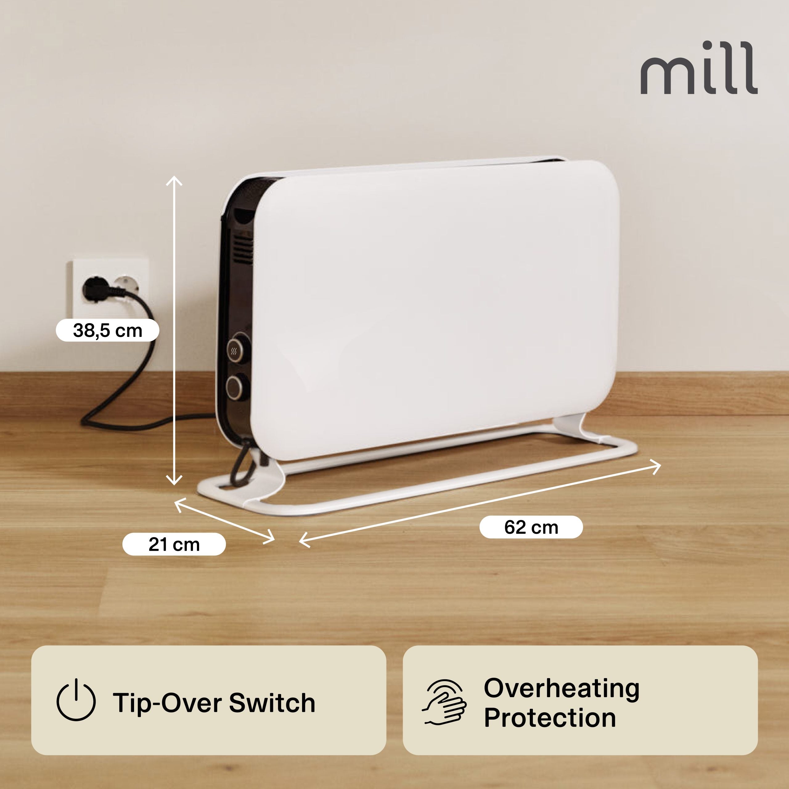 Mill Instant MEC Portable Heater 2000W White product image