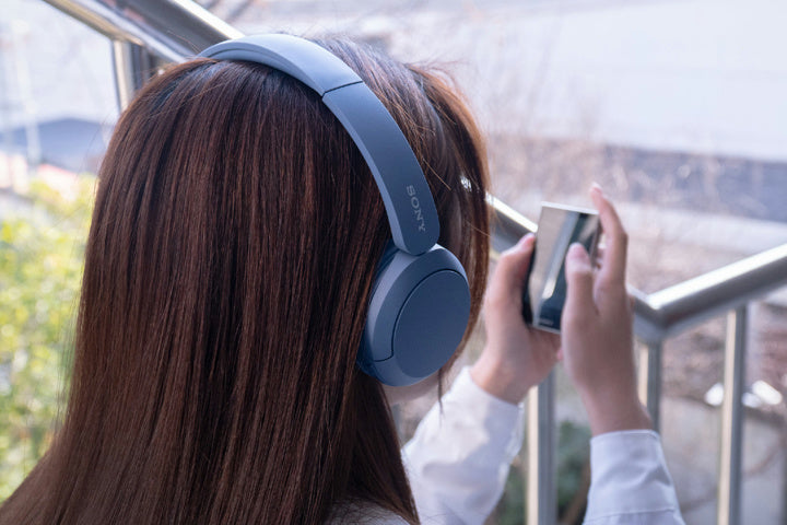 Sony WH-CH520 Wireless On-Ear Headphones - Blue - hero view
