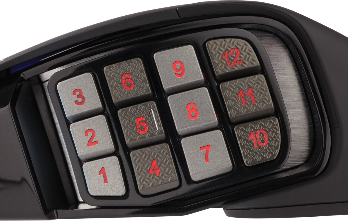Corsair Scimitar RGB Elite Wired MOBA/MMO Gaming Mouse - Black - 12-button side keypad