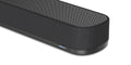 Sennheiser AMBEO Soundbar Plus Black — angled view showing LED lighting and materials