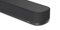 Sennheiser AMBEO Soundbar Plus Black — angled view showing LED lighting and materials