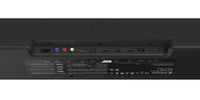Sennheiser AMBEO Soundbar Plus Black — rear view showing Ethernet, HDMI, optical, USB, AUX and subwoofer-out ports