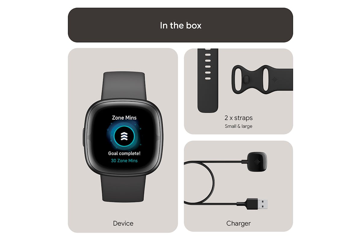 Fitbit Sense 2 - Advanced Health Smartwatch with cEDA Stress Sensor & GPS - Shadow Grey/Graphite | 79-FB521BKGB