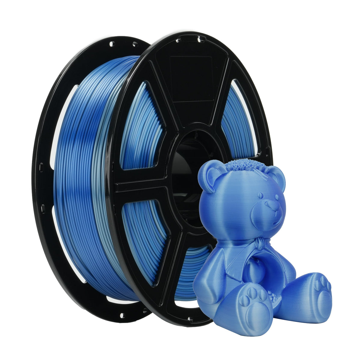 Flashforge PLA Silk Dual Color 3D Printing Filament 1.75mm 1kg - Blue & Silver - alternative view