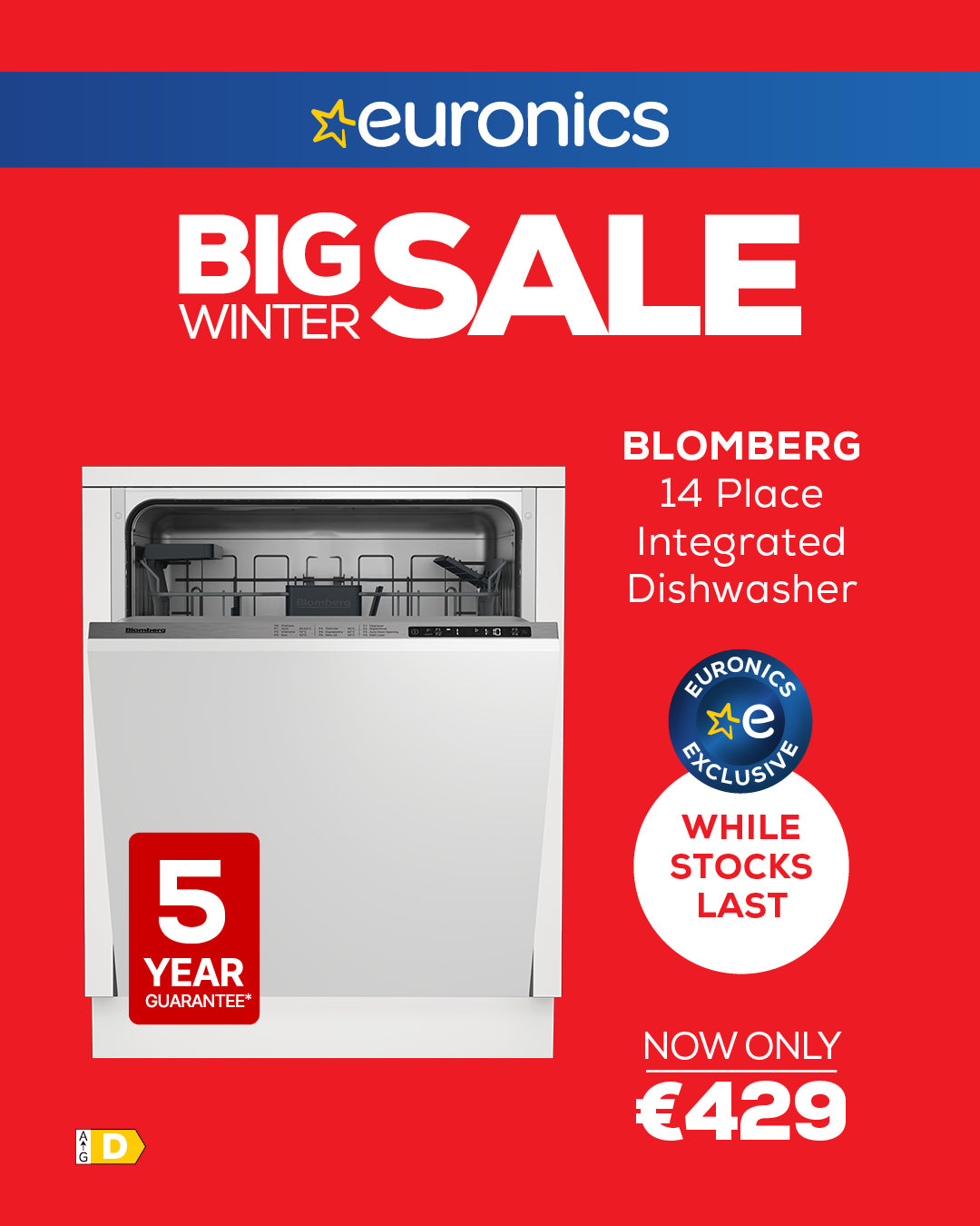 Blomberg Dishwasher - 14 Place Settings